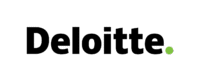 Deloitte logo with green dot at the end.