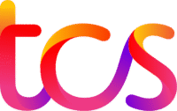 Colorful gradient TCS logo representing Tata Consultancy Services.